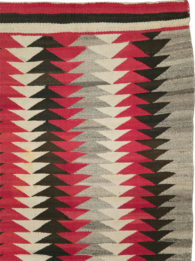 Vintage American Navajo Flatweave Rug, No.29380 - Gsblank