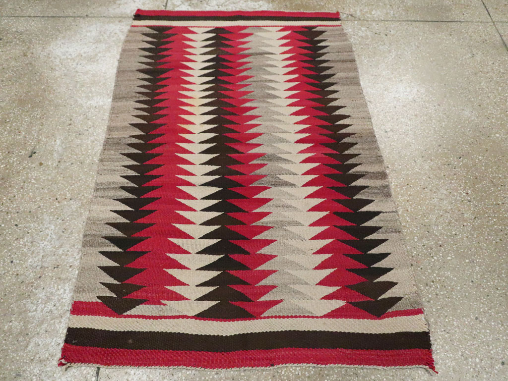 Vintage American Navajo Flatweave Rug, No.29380 - Gsblank