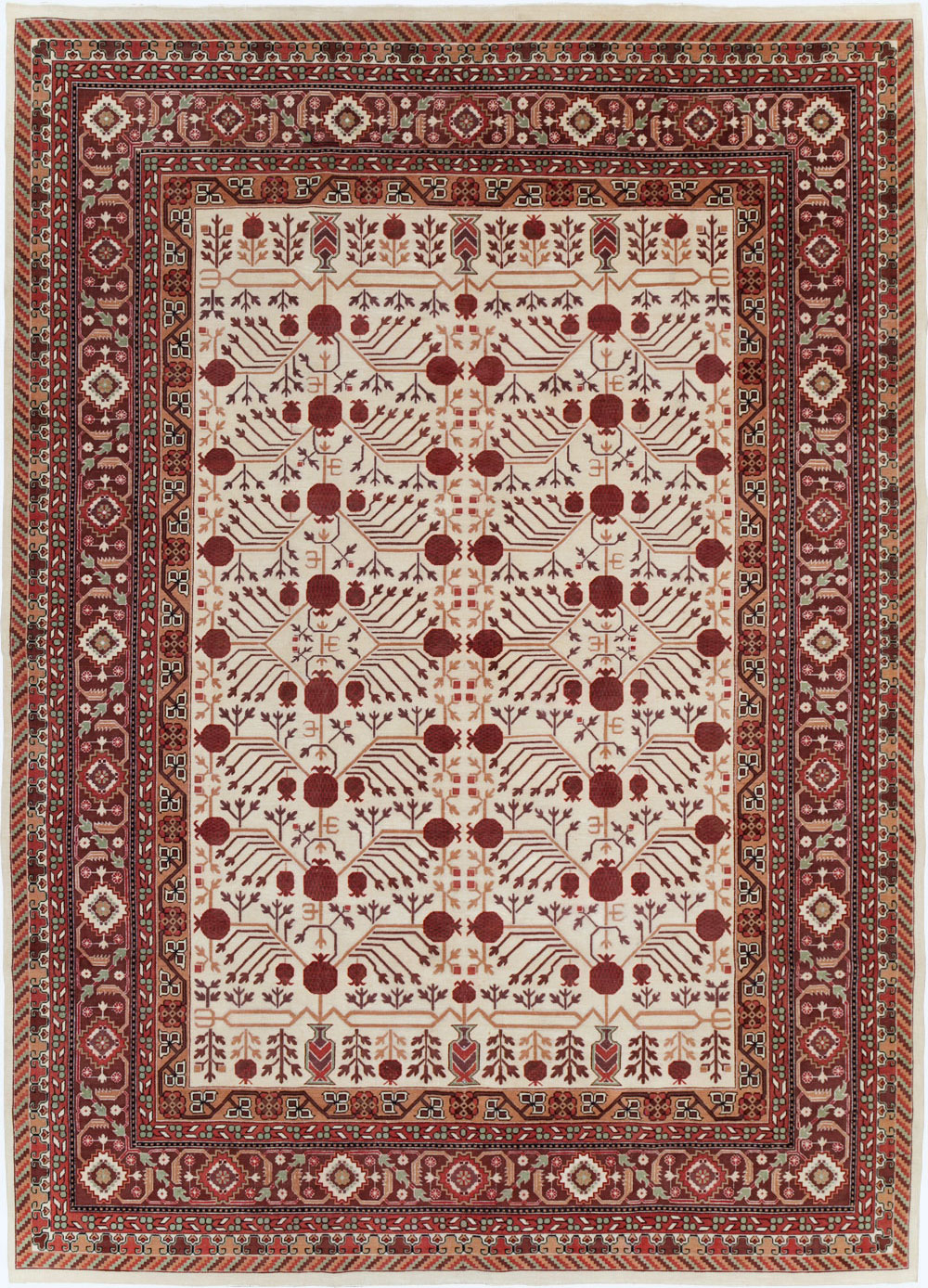Vintage East Turkestan Khotan Room Size Carpet, No.29381 - Gsblank