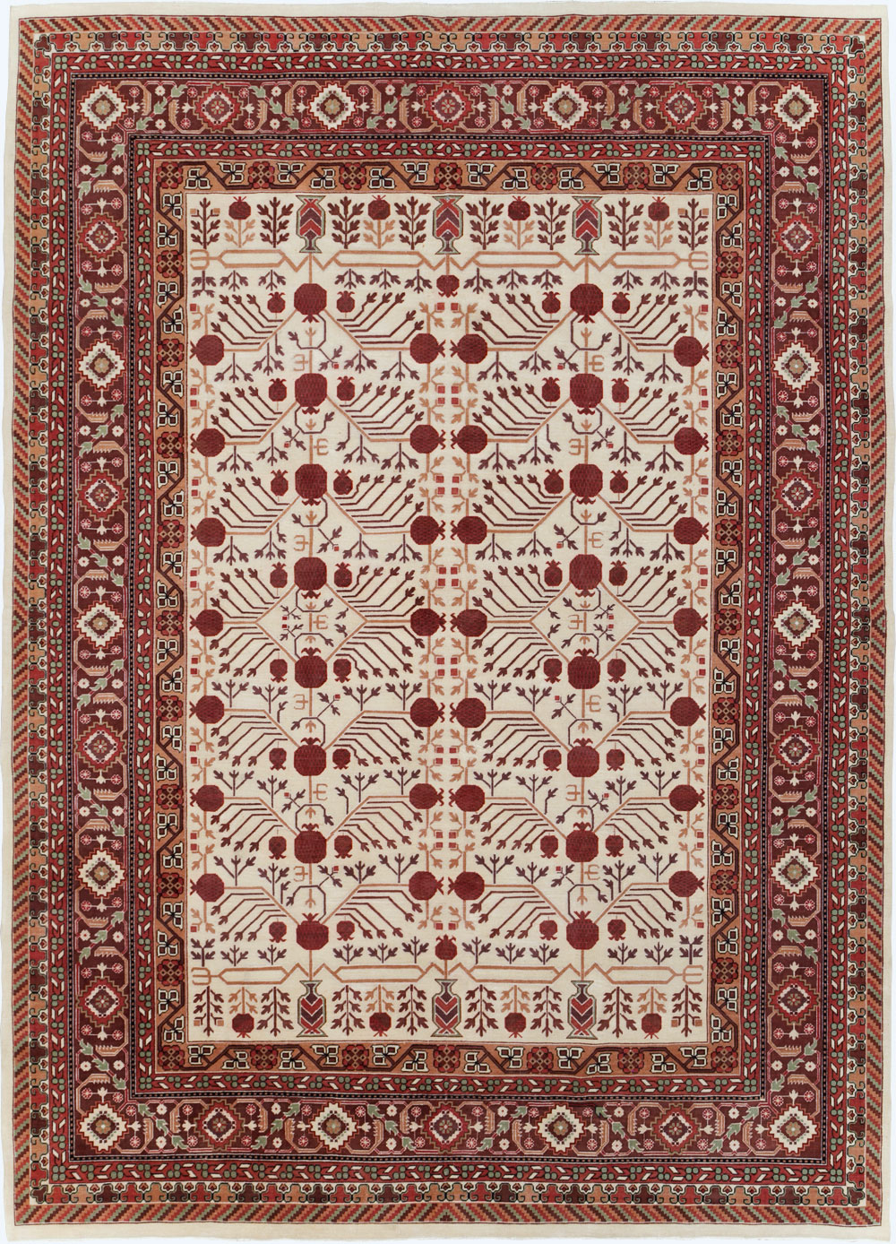 Vintage East Turkestan Khotan Room Size Carpet, No.29381 - Gsblank