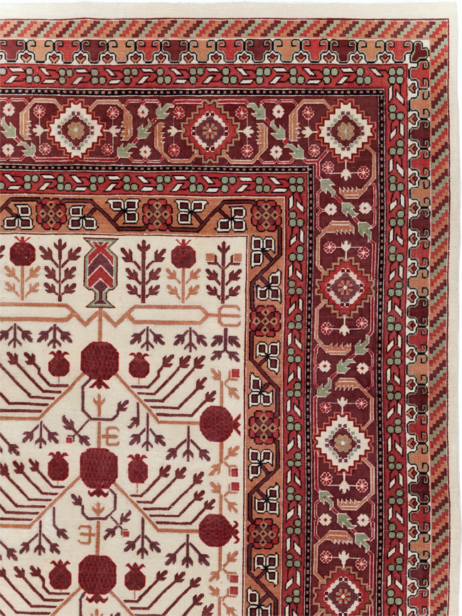 Vintage East Turkestan Khotan Room Size Carpet, No.29381 - Gsblank