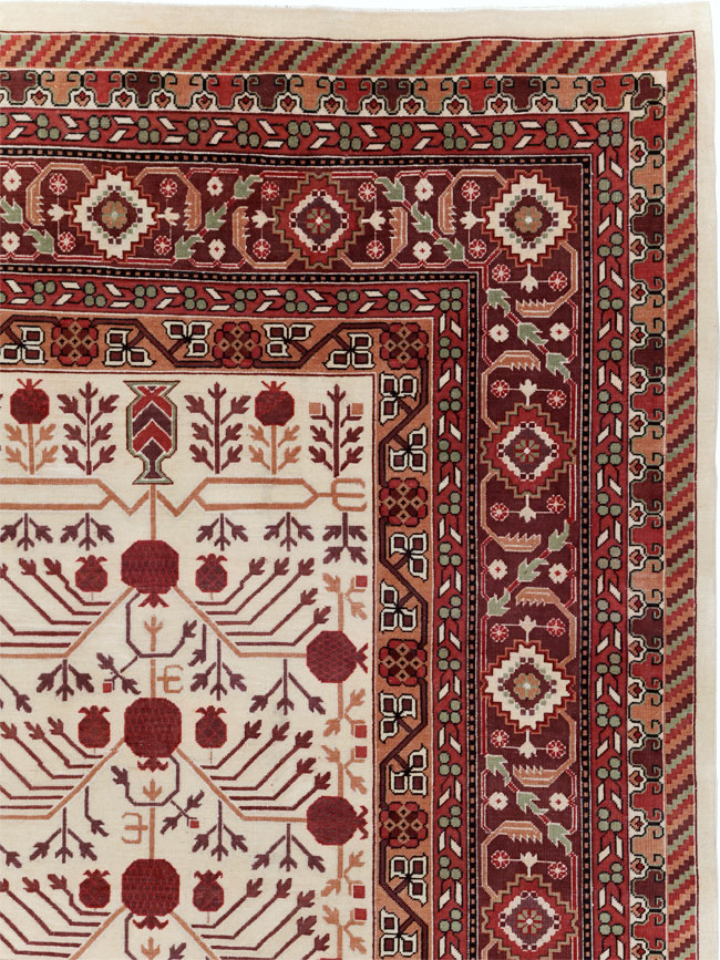 Vintage East Turkestan Khotan Room Size Carpet, No.29381 - Gsblank