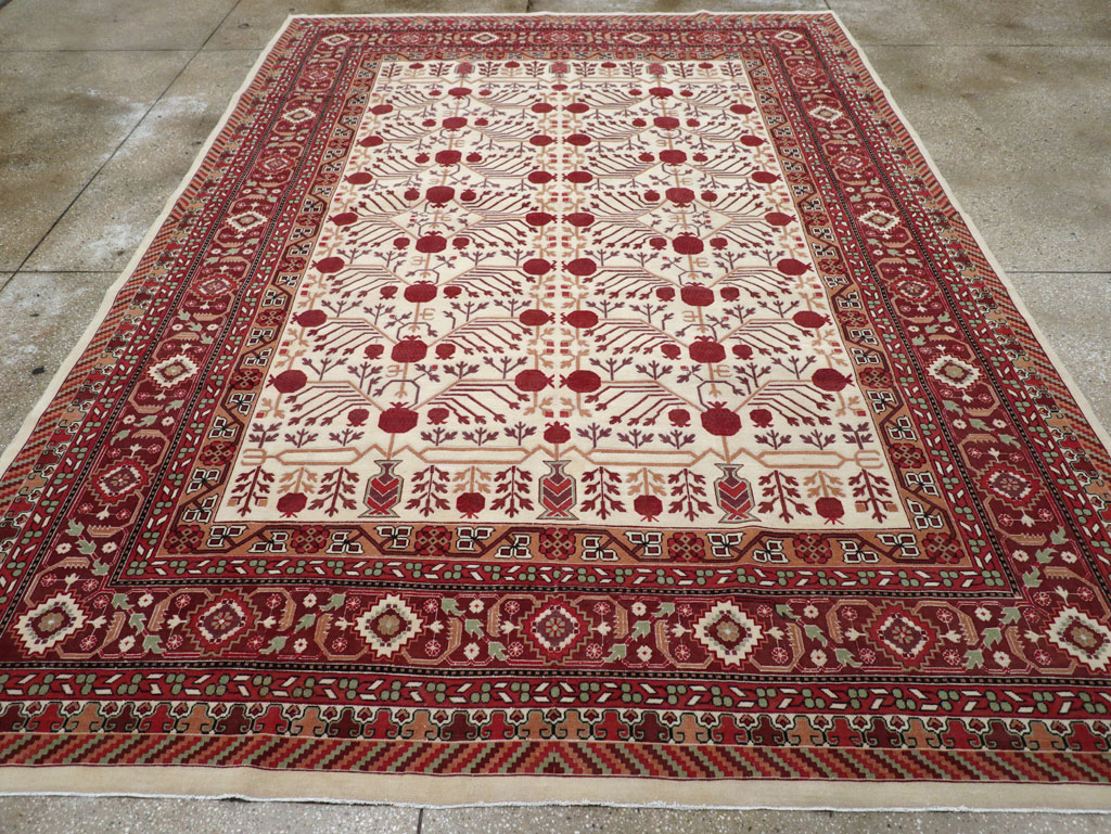 Vintage East Turkestan Khotan Room Size Carpet, No.29381 - Gsblank