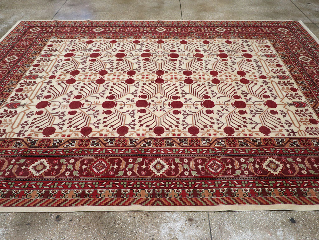 Vintage East Turkestan Khotan Room Size Carpet, No.29381 - Gsblank