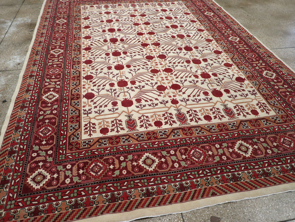 Vintage East Turkestan Khotan Room Size Carpet, No.29381 - Gsblank