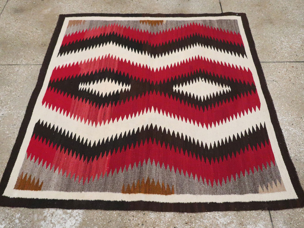 Vintage American Navajo Flatweave Rug, No.29387 - Gsblank