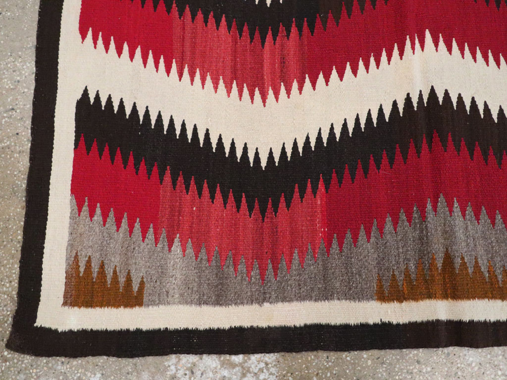 Vintage American Navajo Flatweave Rug, No.29387 - Gsblank
