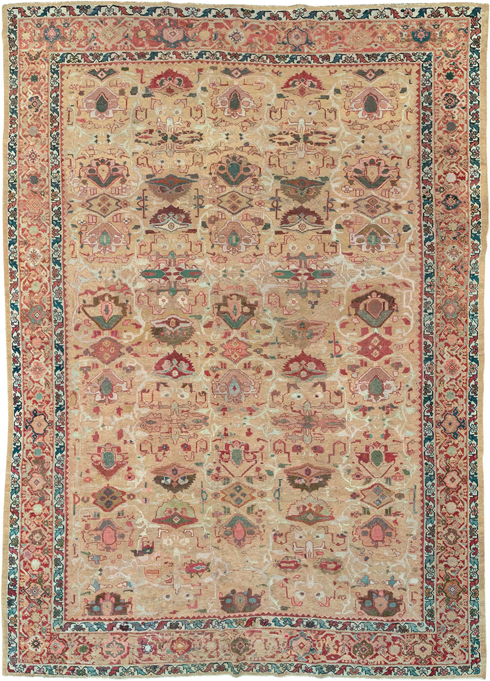 Antique Persian Mahal Room Size Carpet, No.29389 - Gsblank