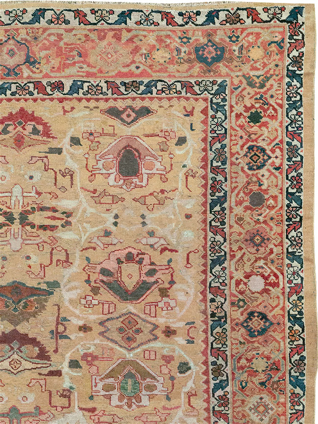 Antique Persian Mahal Room Size Carpet, No.29389 - Gsblank