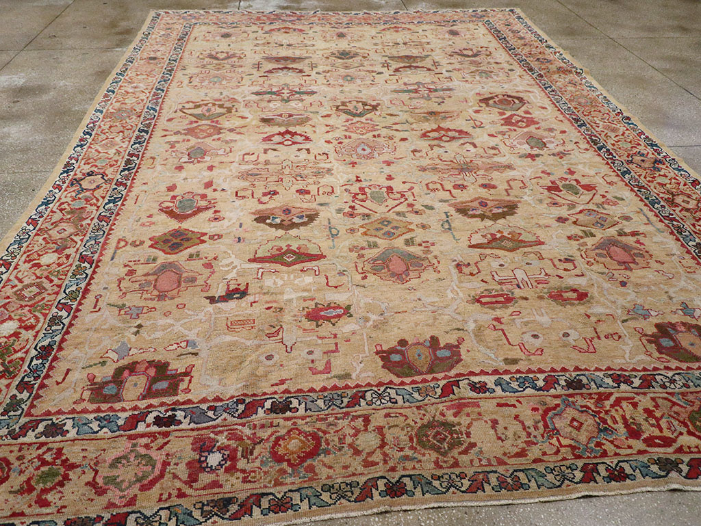 Antique Persian Mahal Room Size Carpet, No.29389 - Gsblank