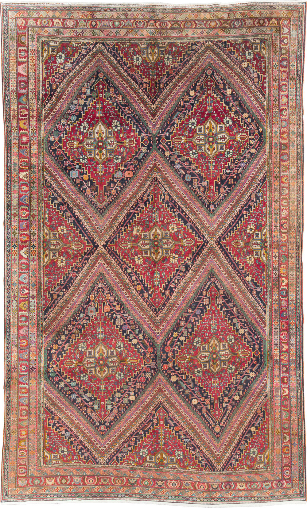 Large Vintage Persian Afshar Carpet, No.29390 - Gsblank