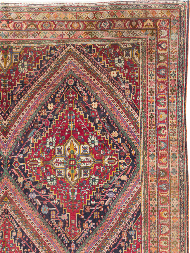Large Vintage Persian Afshar Carpet, No.29390 - Gsblank