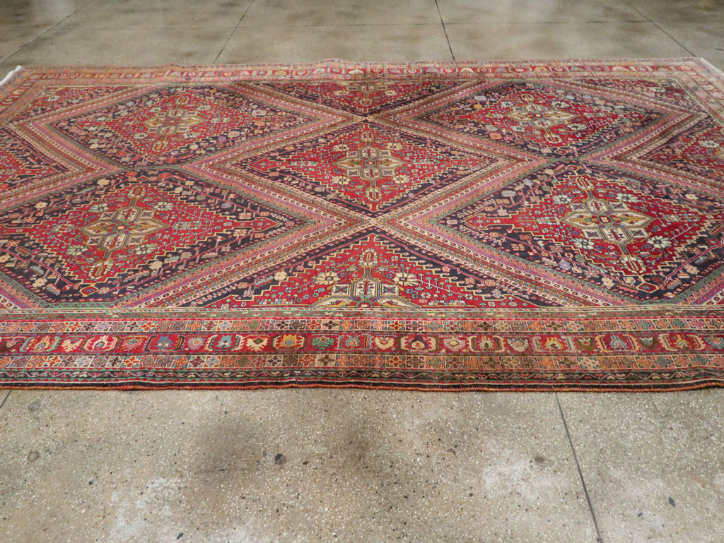 Large Vintage Persian Afshar Carpet, No.29390 - Gsblank
