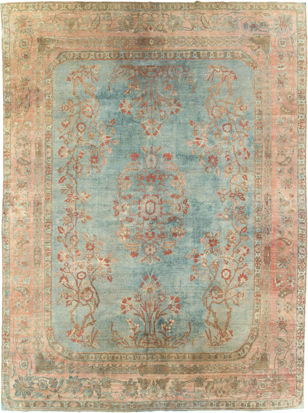 Antique Persian Sarouk Room Size Carpet, No.29396 - Gsblank