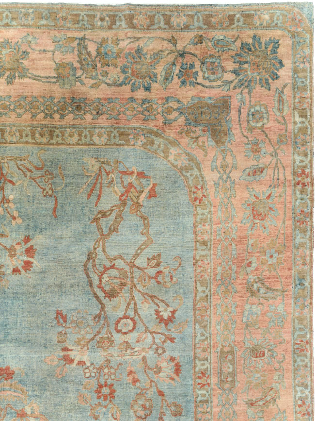 Antique Persian Sarouk Room Size Carpet, No.29396 - Gsblank