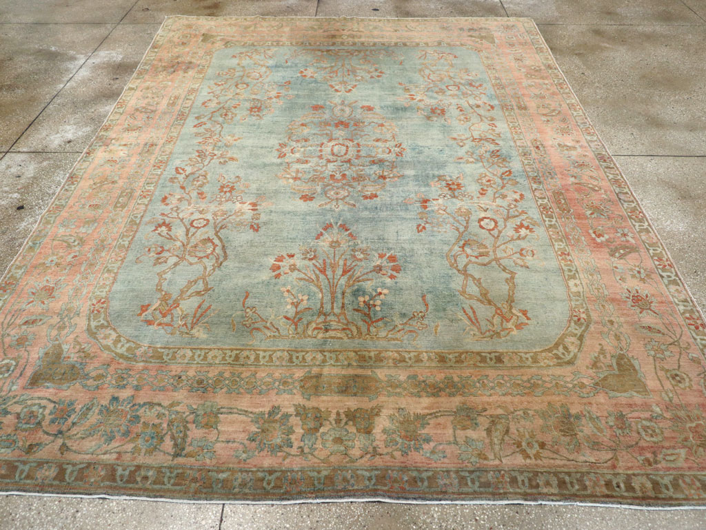 Antique Persian Sarouk Room Size Carpet, No.29396 - Gsblank