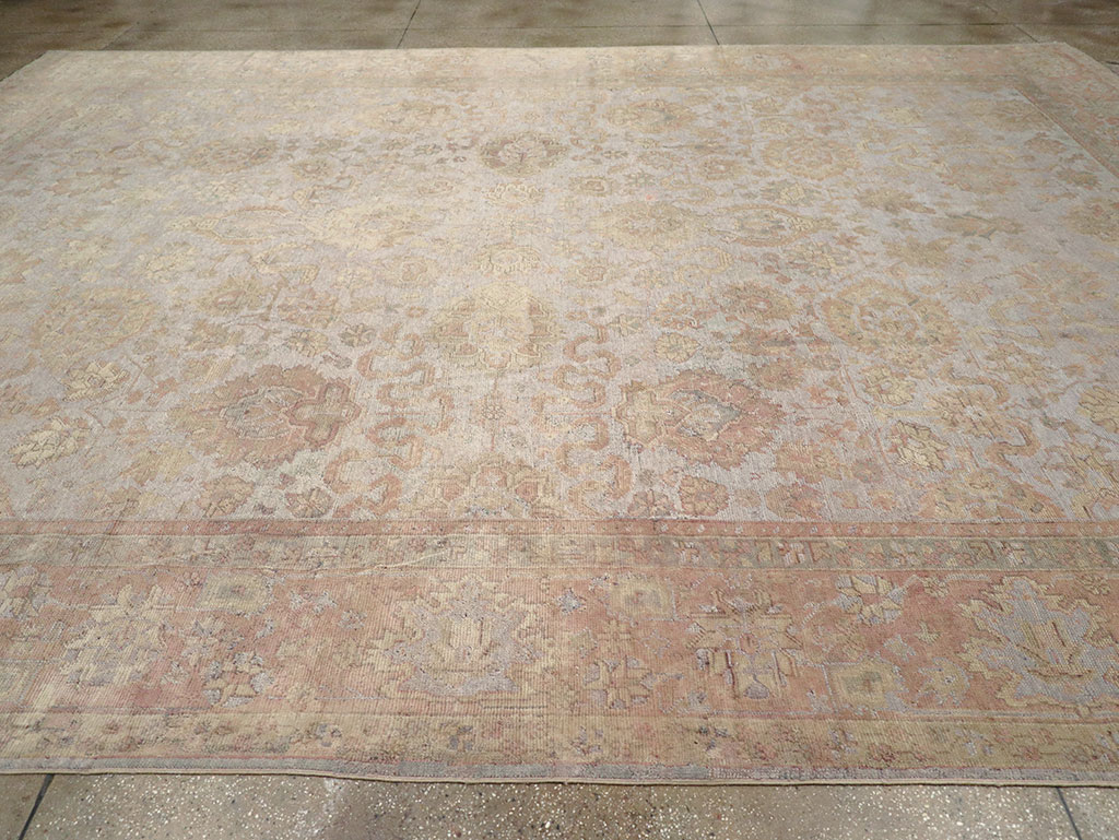 Antique Turkish Oushak Large Carpet, No.29404 - Gsblank