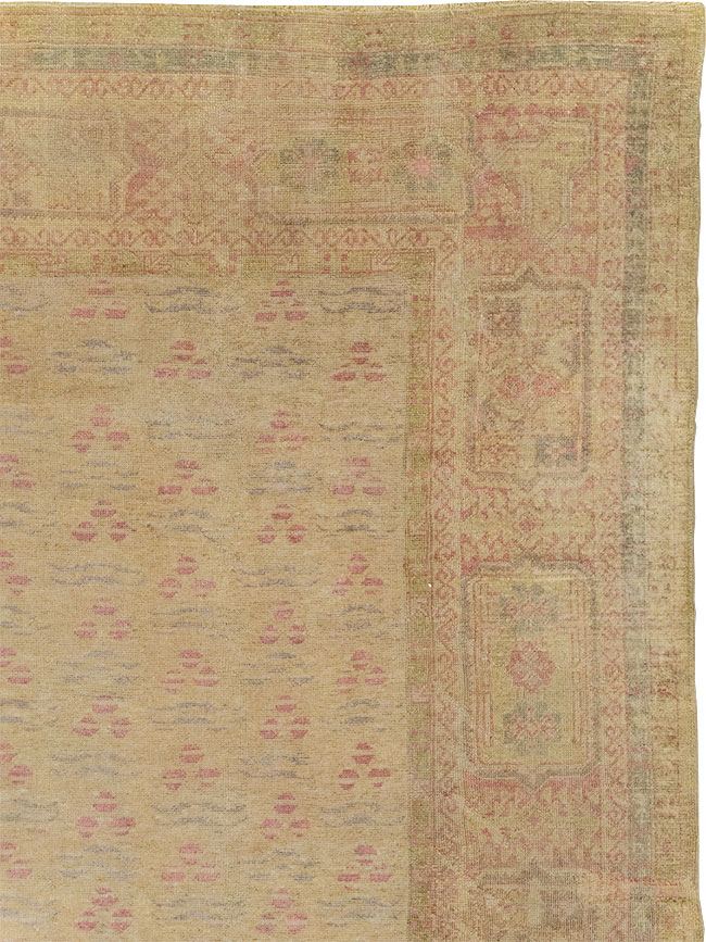 Antique Turkish Oushak Square Room Size Carpet, No.29405 - Gsblank