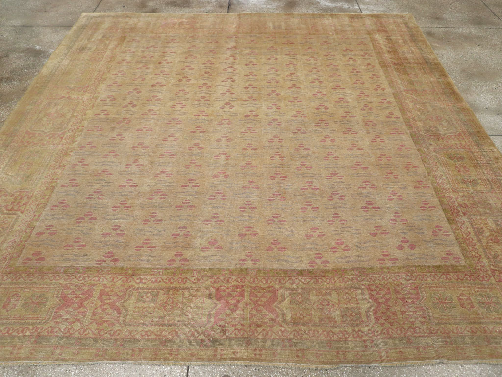 Antique Turkish Oushak Square Room Size Carpet, No.29405 - Gsblank