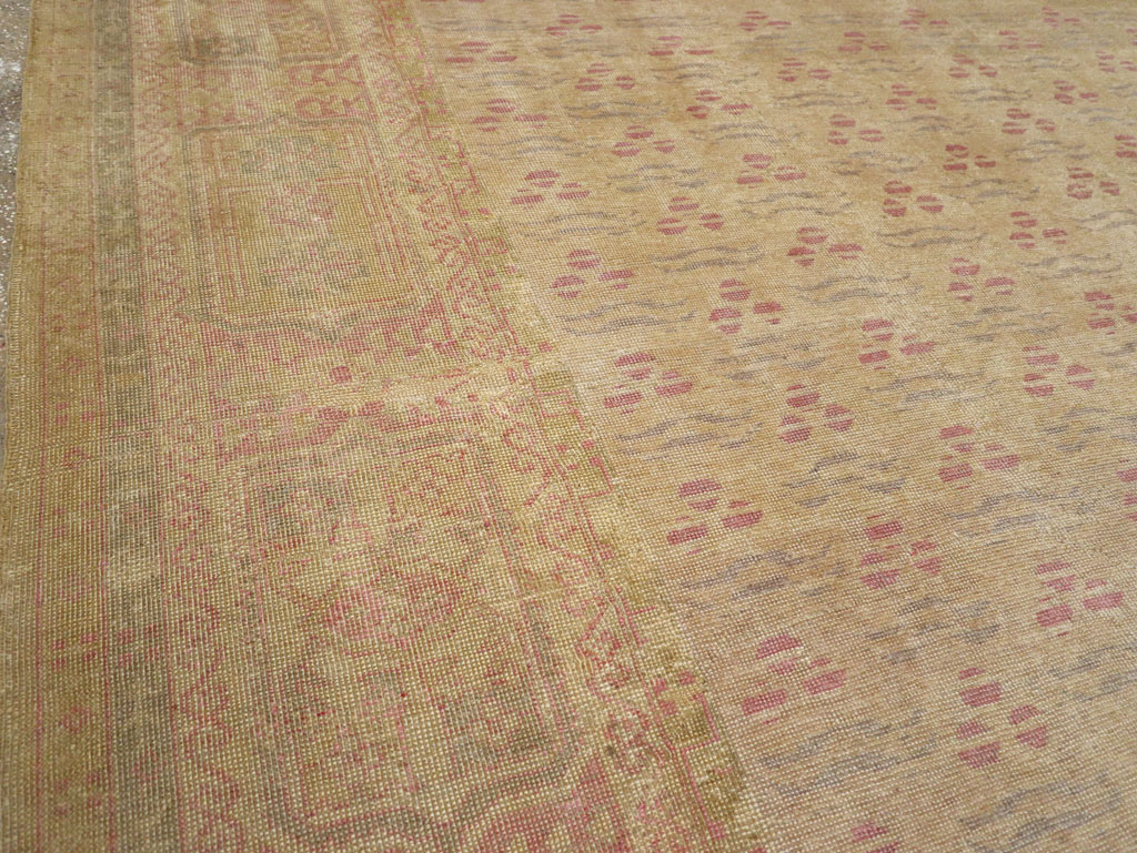 Antique Turkish Oushak Square Room Size Carpet, No.29405 - Gsblank