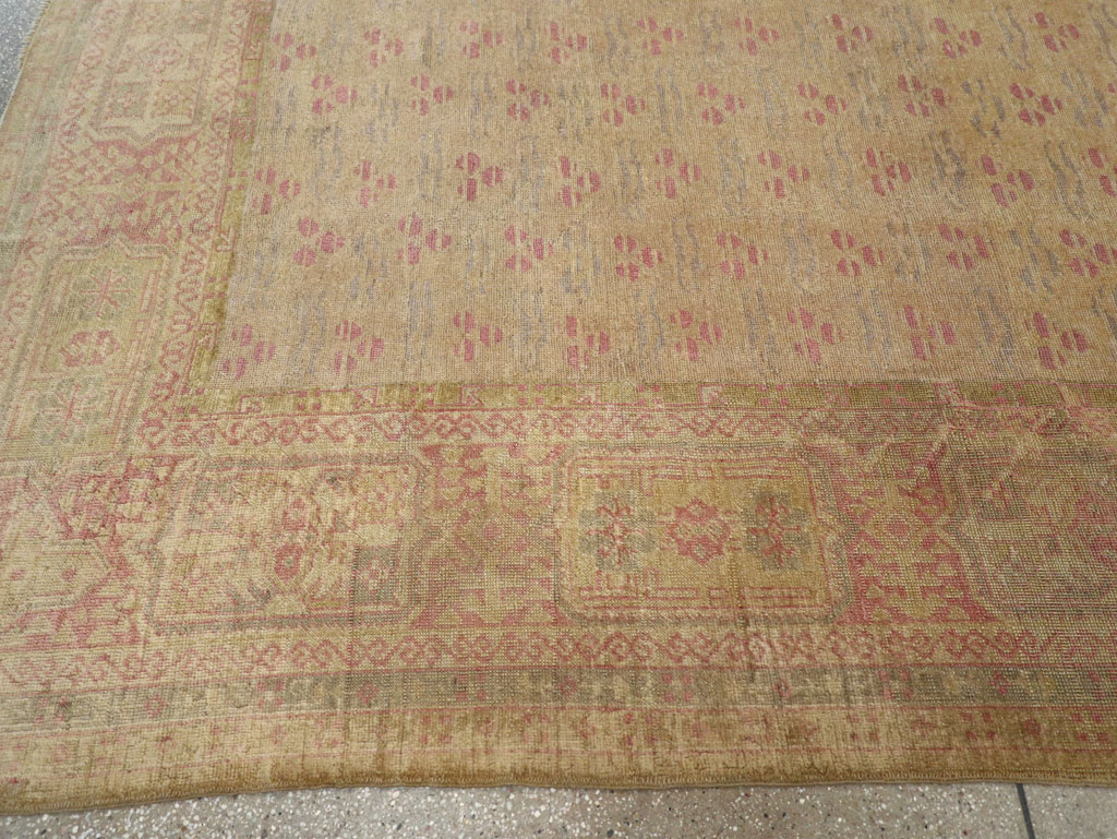 Antique Turkish Oushak Square Room Size Carpet, No.29405 - Gsblank