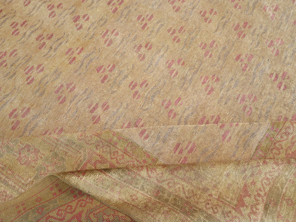 Antique Turkish Oushak Square Room Size Carpet, No.29405 - Gsblank