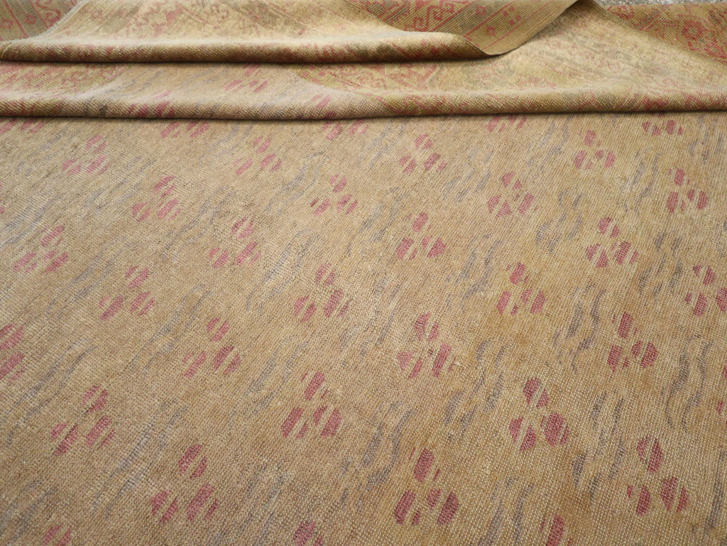 Antique Turkish Oushak Square Room Size Carpet, No.29405 - Gsblank