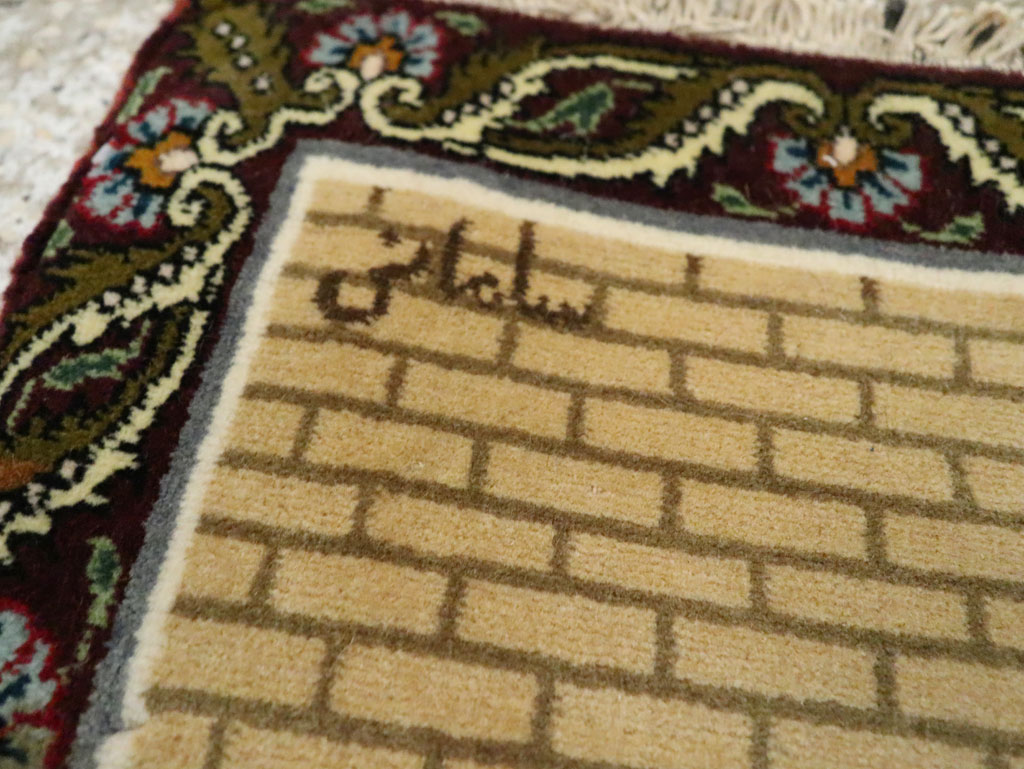 Vintage Persian Tabriz Pictorial Rug, No.29408 - Gsblank