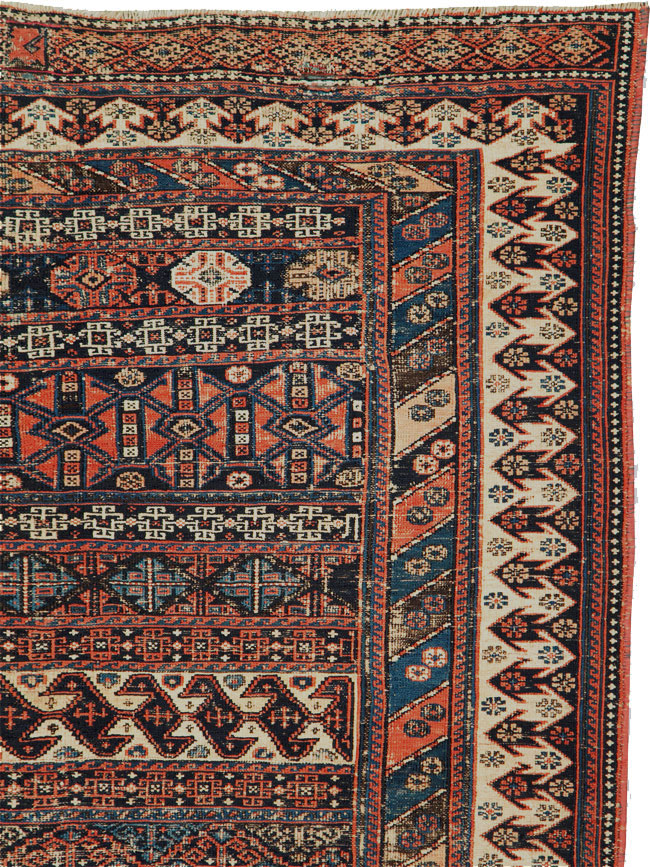 Antique Central Asian Soumak Accent Rug, No.29409 - Gsblank