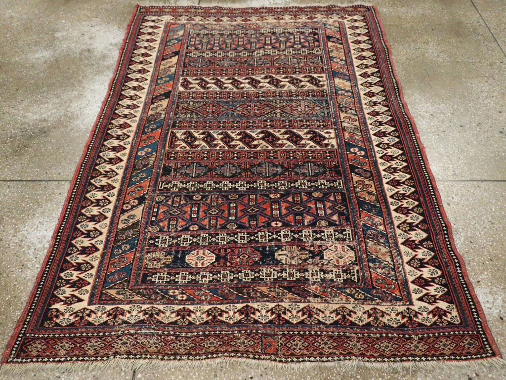 Antique Central Asian Soumak Accent Rug, No.29409 - Gsblank