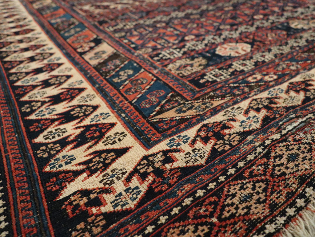 Antique Central Asian Soumak Accent Rug, No.29409 - Gsblank