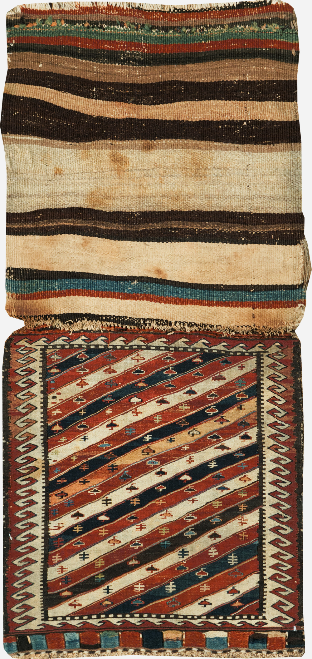 Antique Central Asian Shahsavan Soumak Bag, No.29411 - Gsblank