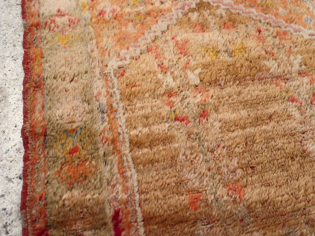 Antique Turkish Angora Oushak Throw Rug, No.29412 - Gsblank