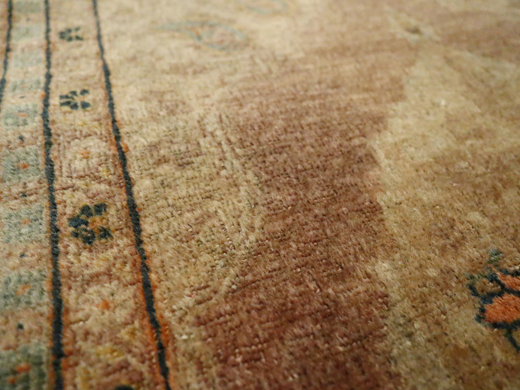 Antique Persian Tabriz Throw Rug, No.29414 - Gsblank