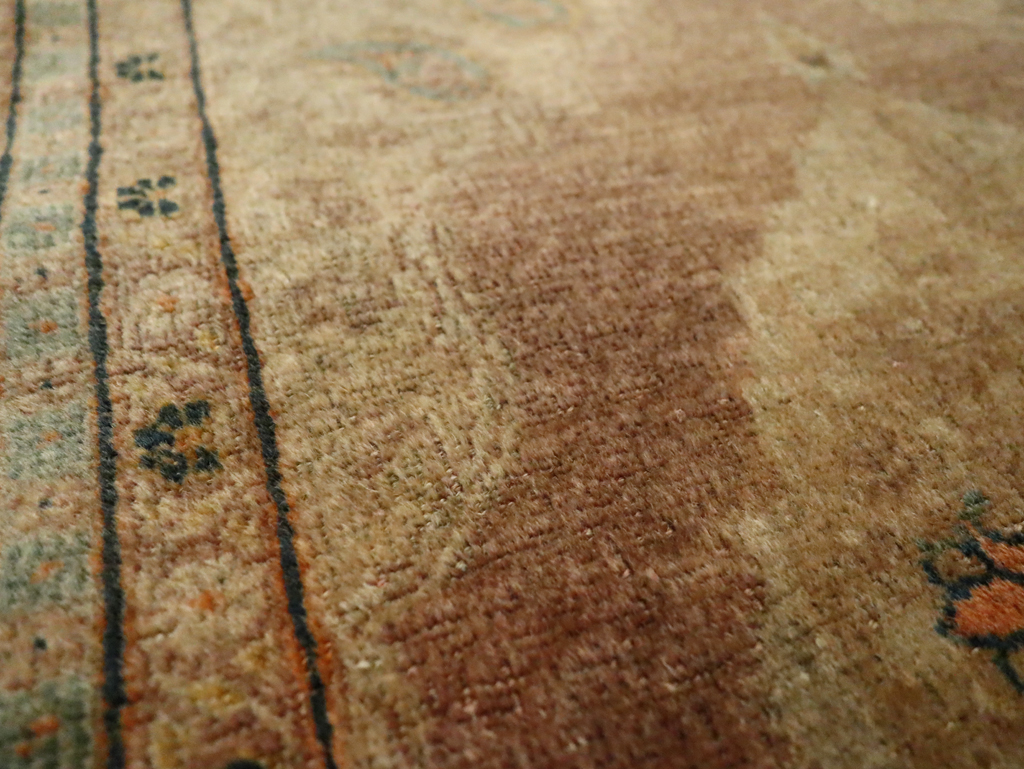 Antique Persian Tabriz Throw Rug, No.29414 - Gsblank