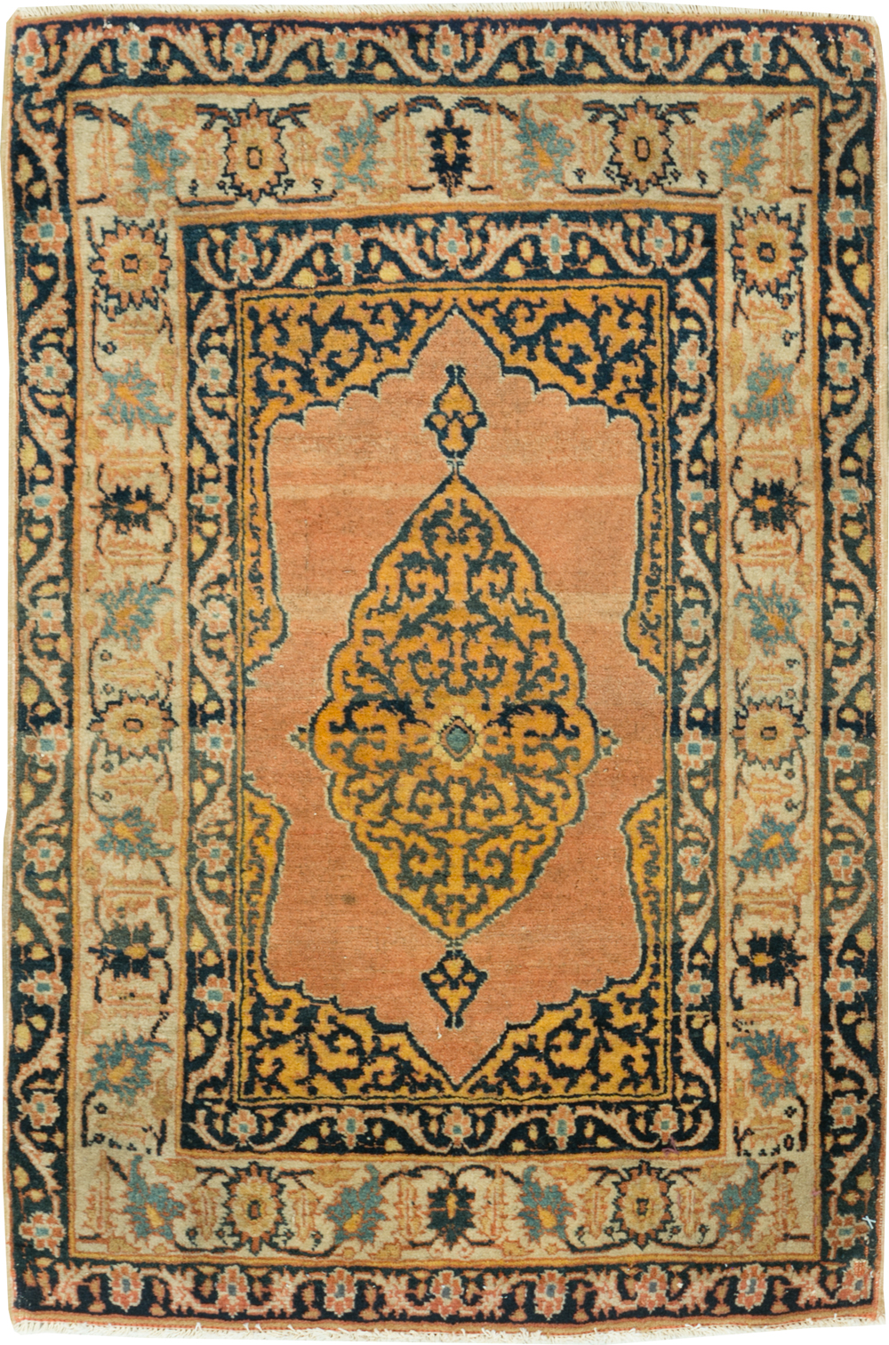 Antique Persian Tabriz Haji Jalili Throw Rug, No.29415 - Gsblank