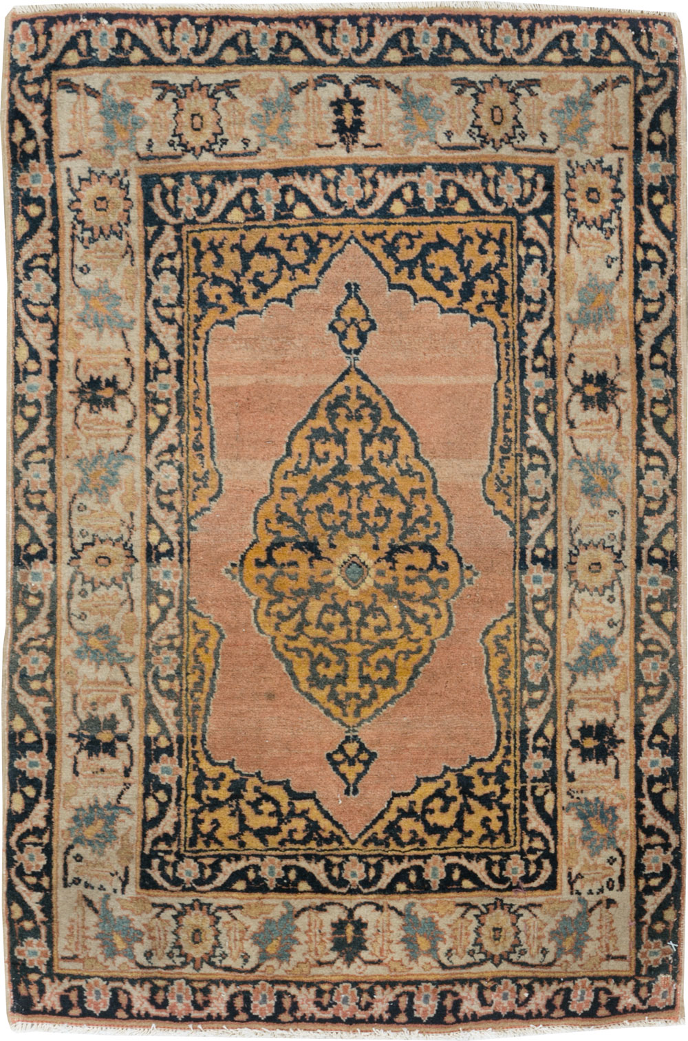 Antique Persian Tabriz Haji Jalili Throw Rug, No.29415 - Gsblank