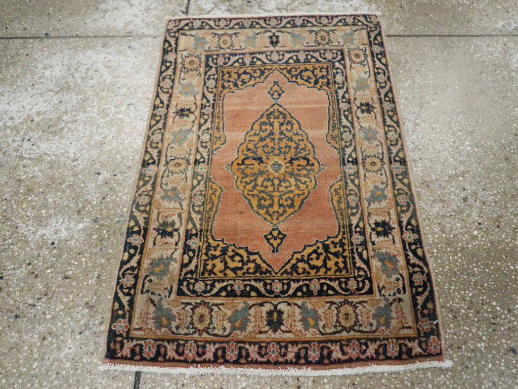 Antique Persian Tabriz Haji Jalili Throw Rug, No.29415 - Gsblank
