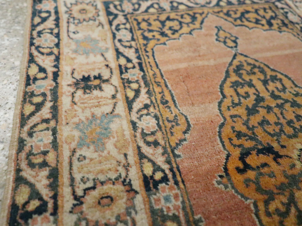 Antique Persian Tabriz Haji Jalili Throw Rug, No.29415 - Gsblank