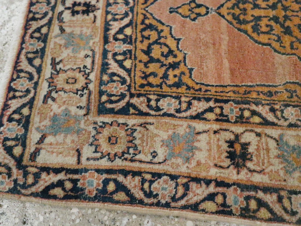 Antique Persian Tabriz Haji Jalili Throw Rug, No.29415 - Gsblank