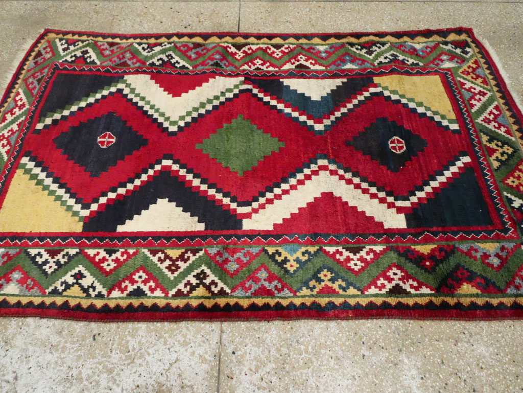 Vintage Persian Gabbeh Rug, No.29417 - Gsblank
