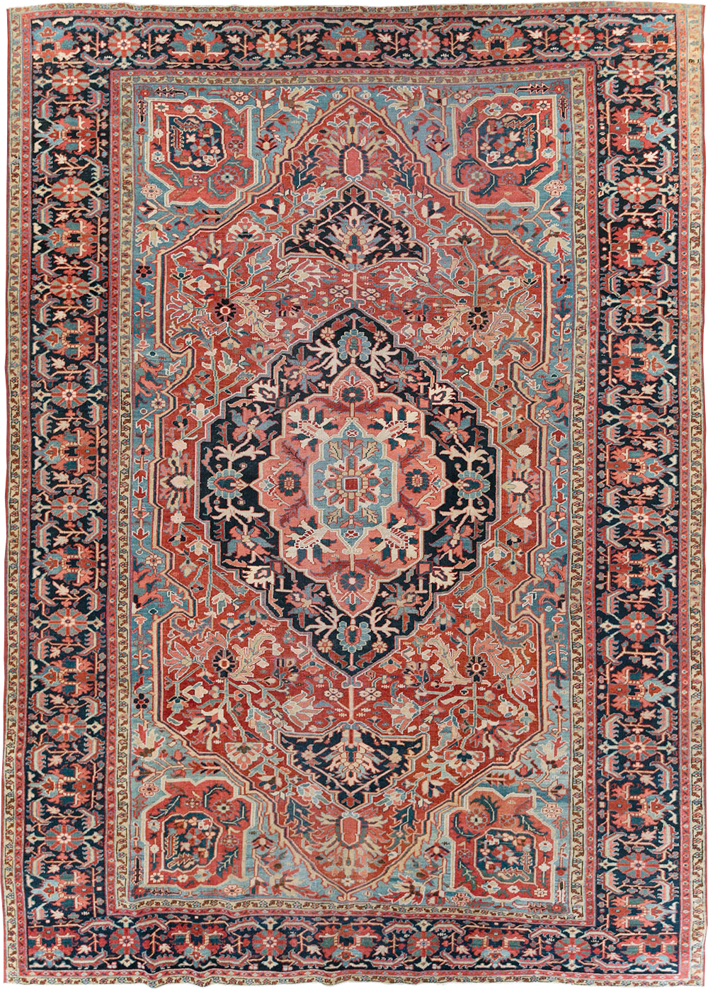 Antique Persian Heriz Carpet, No.29419 - Gsblank