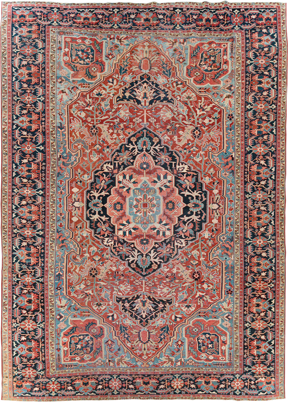 Antique Persian Heriz Carpet, No.29419 - Gsblank
