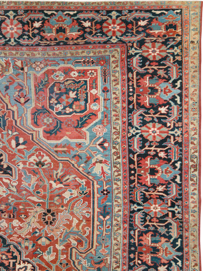 Antique Persian Heriz Carpet, No.29419 - Gsblank