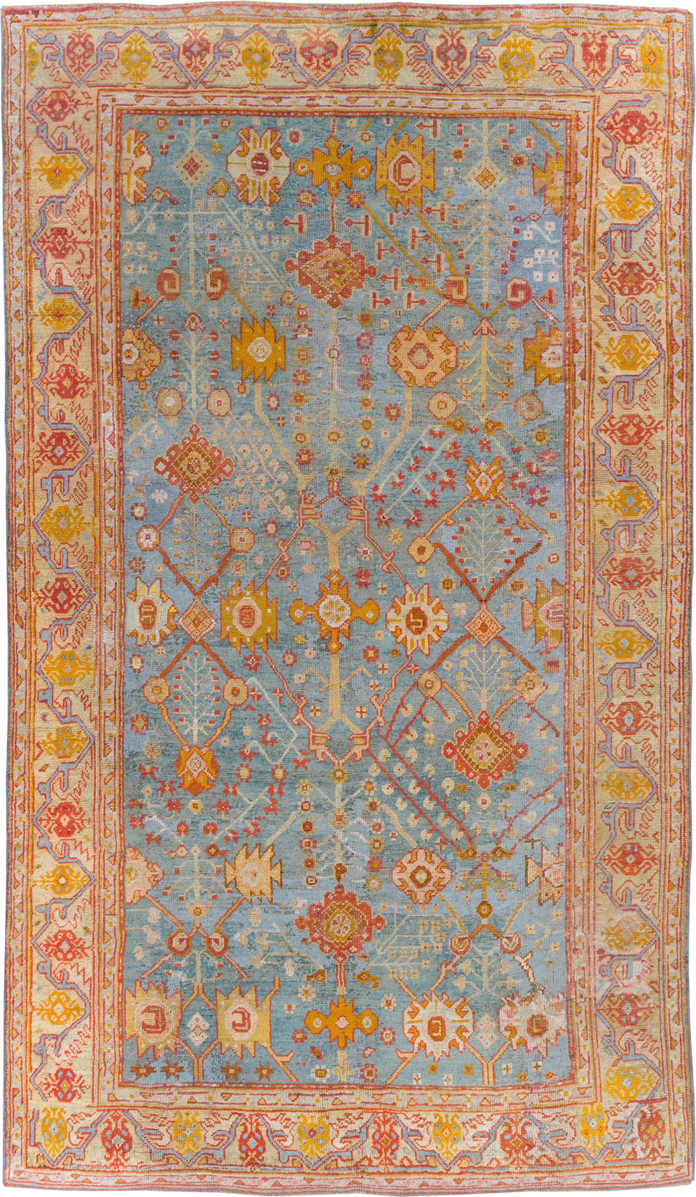 Antique Oushak Carpet, No.29422 - Gsblank