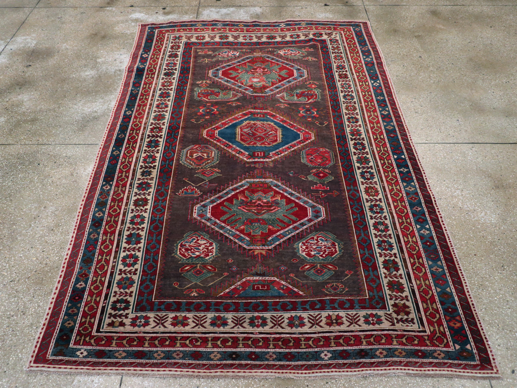 Antique Northwest Persian Tribal Accent Rug, No.29424 - Gsblank