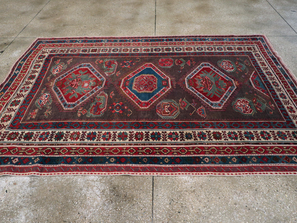 Antique Northwest Persian Tribal Accent Rug, No.29424 - Gsblank