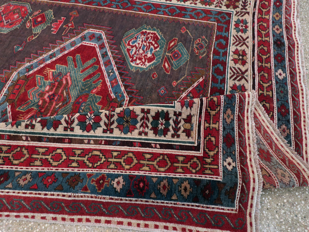 Antique Northwest Persian Tribal Accent Rug, No.29424 - Gsblank