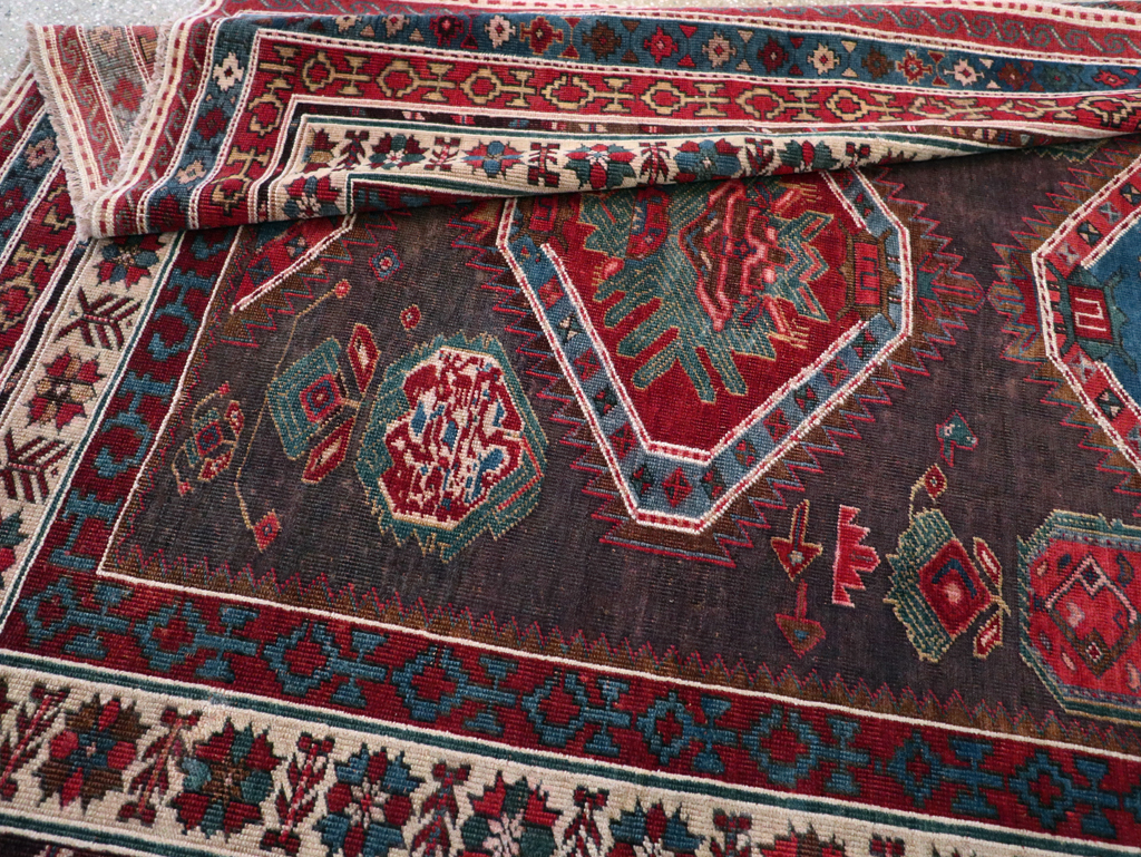 Antique Northwest Persian Tribal Accent Rug, No.29424 - Gsblank