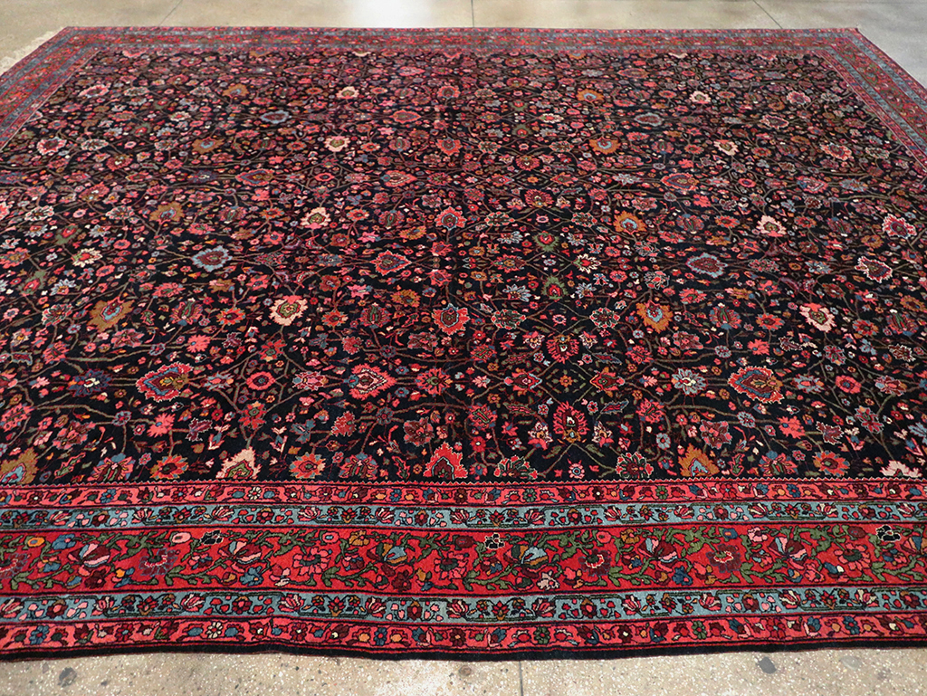 Antique Persian Bidjar Room Size Carpet, No.29425 - Gsblank
